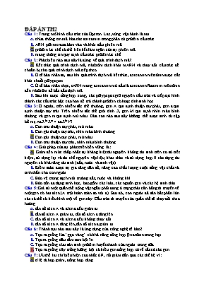 Đề thi thử THPT Quốc gia môn Sinh học - Đề số 02 (Có đáp án)